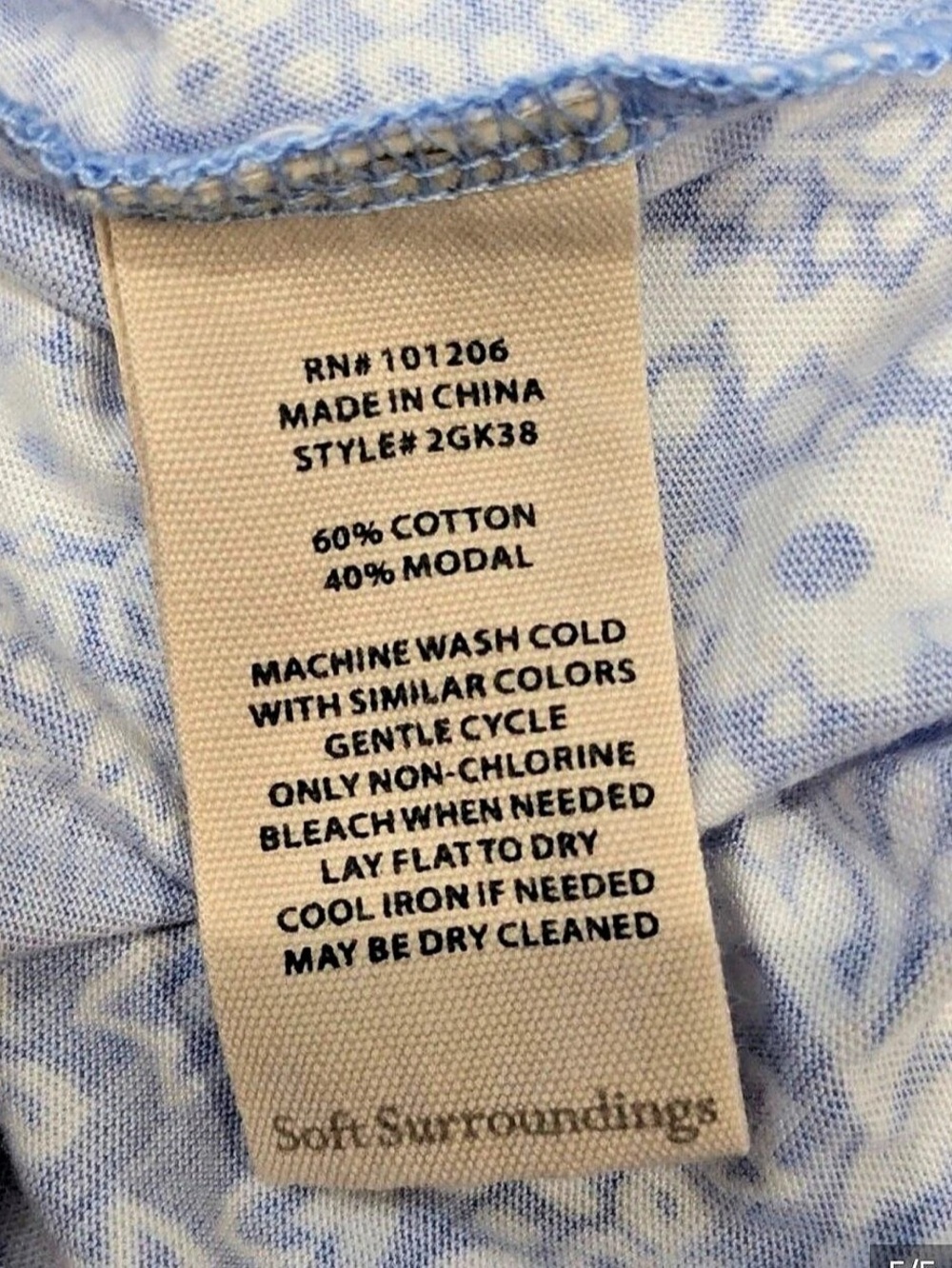 Soft Surroundings Santiago Dress Paisley Maxi in Blue & White - Picture 3 of 3